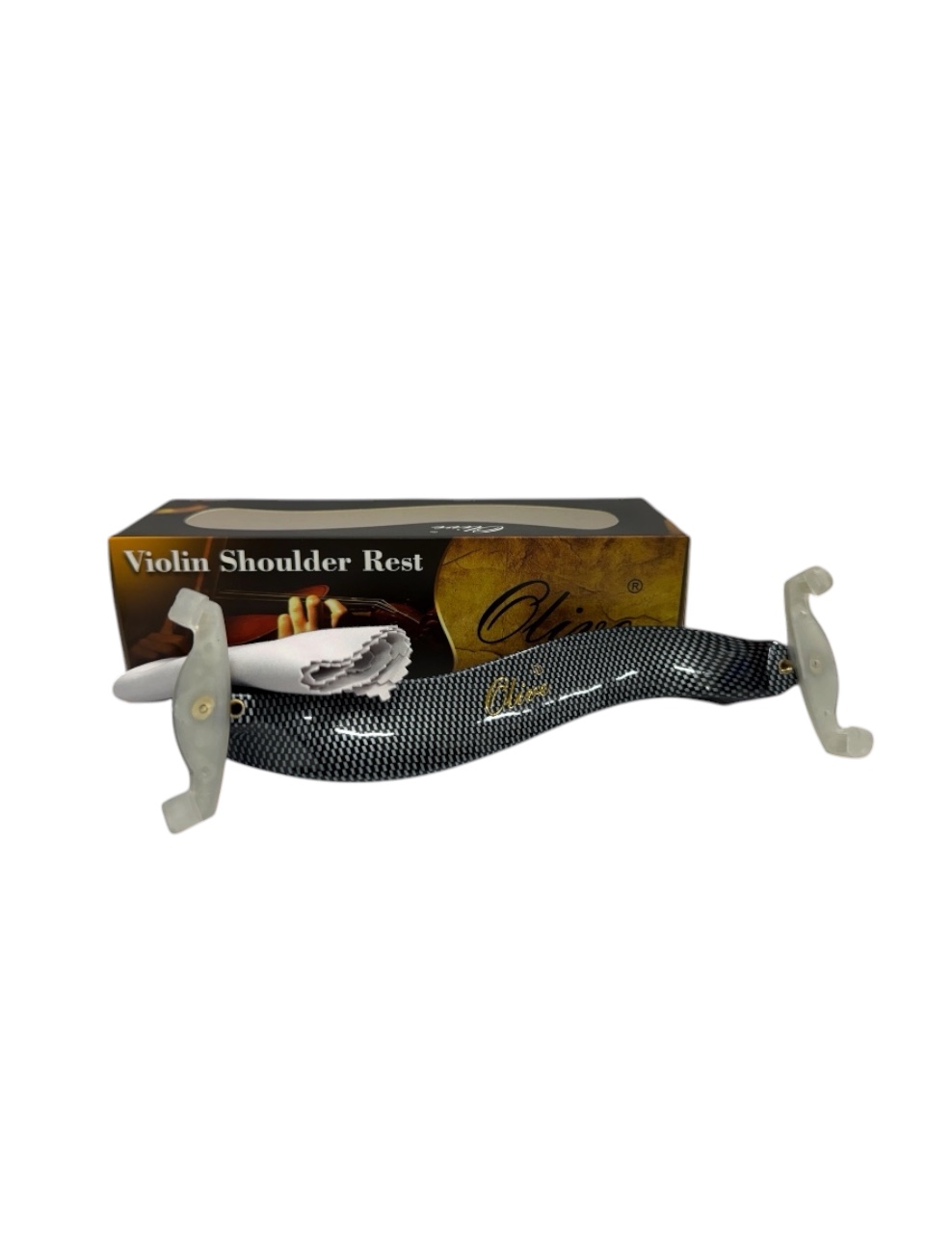 Olive OL-VSR-GF Violin Shoulder Rest full size for Intermediate and Professional Violinist, Glass Fiber Body, Cleaning Cloth, Comfortable foam