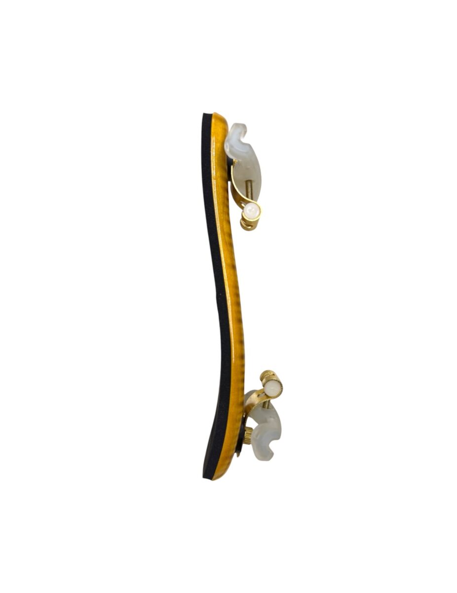 Olive OL-VSR-40 Professional Violin Shoulder Rest Full Size, Flame Wooden Body with cleaning cloth, Premium Quality