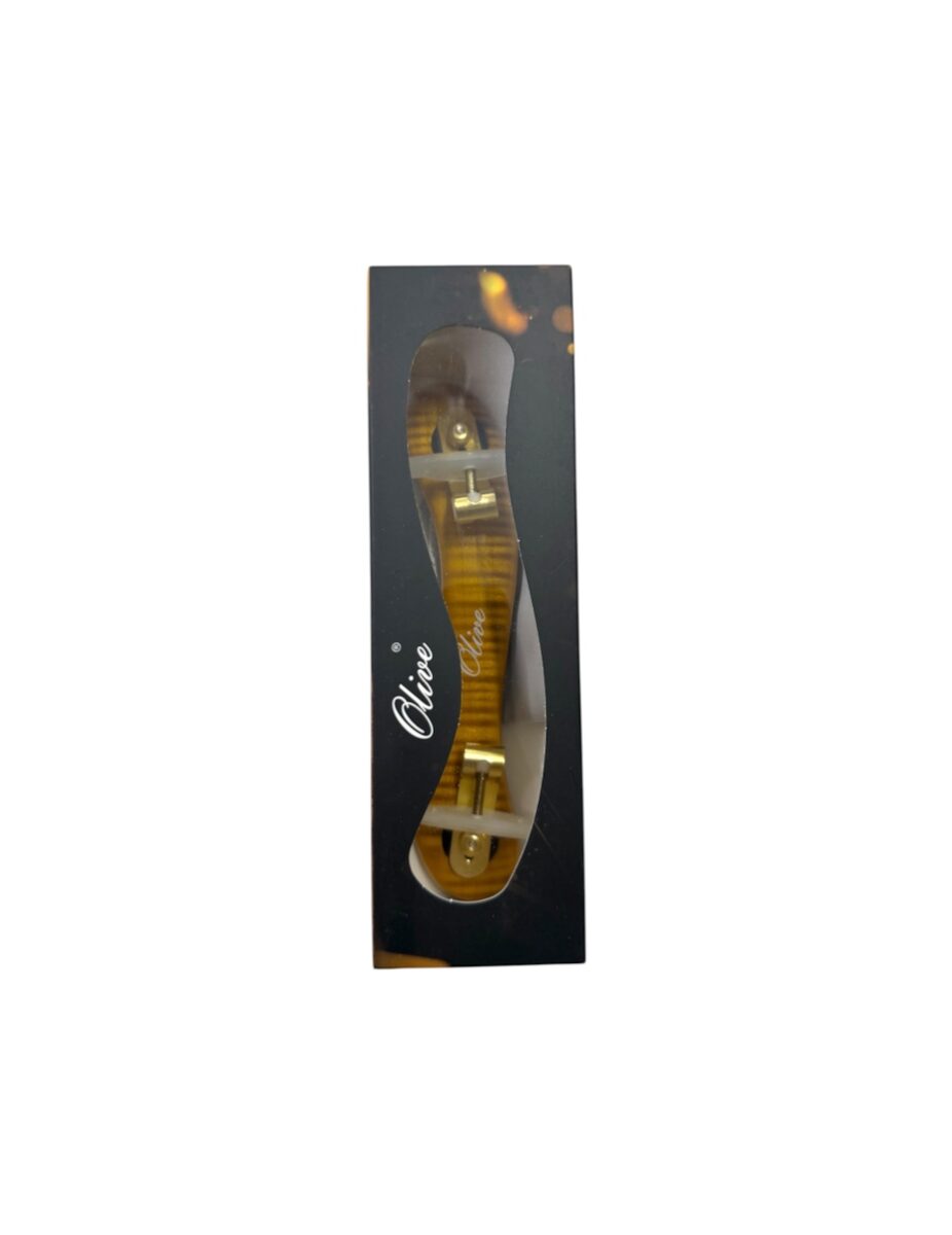 Olive OL-VSR-40 Professional Violin Shoulder Rest Full Size, Flame Wooden Body with cleaning cloth, Premium Quality