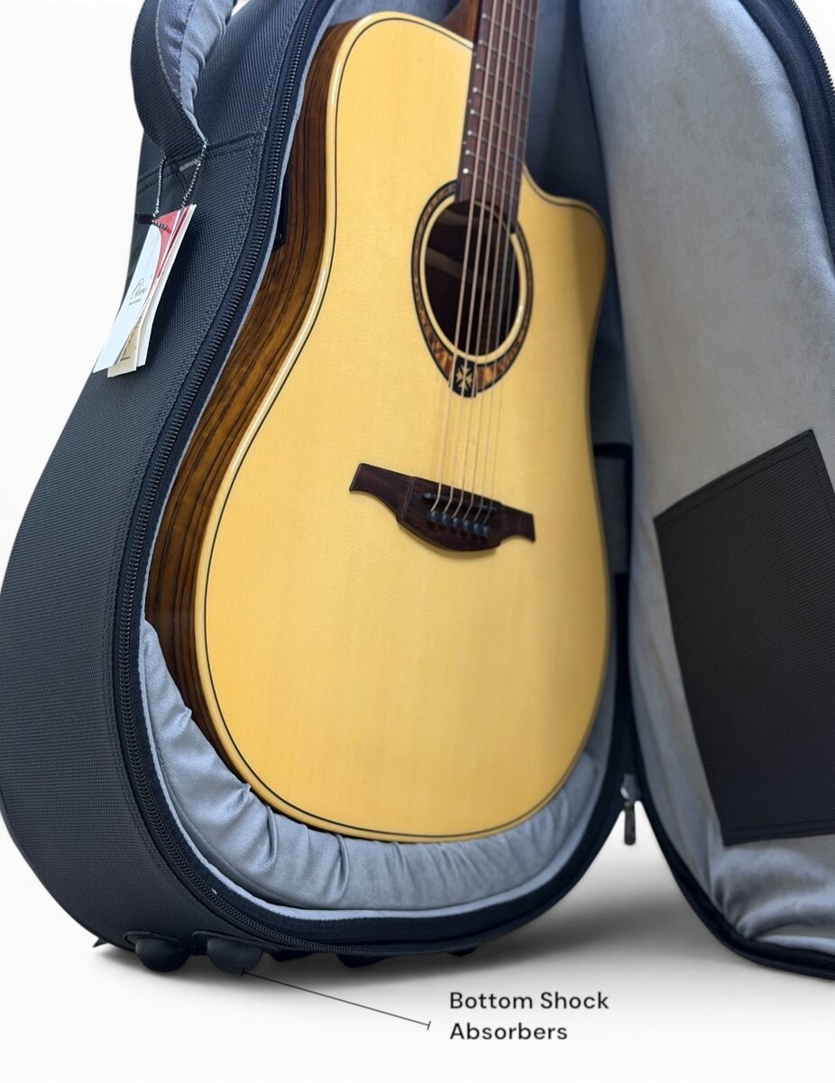 Olive OL-PRO ACOUSTIC Professional Acoustic Guitar Gig Bag, 15mm foam padding, Extra 35mm Base Padding, Shockproof, Dual Pocket
